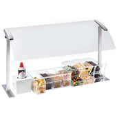 Cal Mil Stainless Steel Single Sneezeguard, 37.25 x 16 x 20.625 inch.