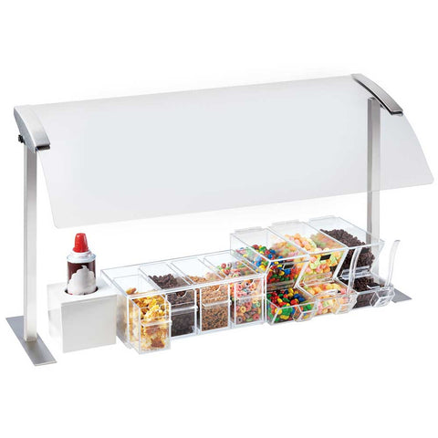 Cal Mil Stainless Steel Single Sneezeguard, 37.25 x 16 x 20.625 inch.