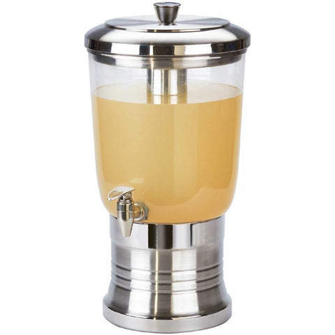 Cal Mil Round Stainless Steel Beverage Dispenser, 3 Gallon.