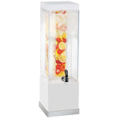 Cal Mil Stainless Steel Luxe Acrylic Beverage Dispenser with Infusion Chamber, 7.75 x 7.75 x 25.75 inch.