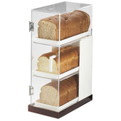 Cal Mil Luxe Three Tier Frost White Stainless Steel Trim Bread Case, 7 x 14 x 20.25 inch.