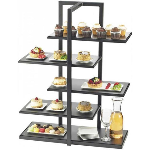 Cal Mil Black Stand One By One Multi Level Shelf Display, 28.5 x 13.5 x 36.5 inch.