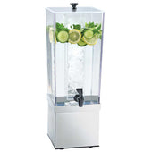 Cal Mil Econo Stainless Steel Ice Chamber Beverage Dispenser, 7.5 x 9.5 x 23.5 inch.
