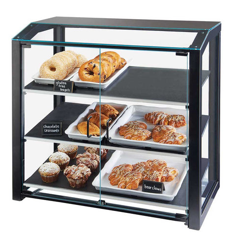 Cal Mil Small Black Grand Bakery Case, 20 x 15.5 x 21 inch.