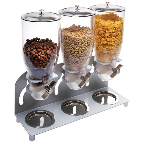 Cal Mil 3 Cylinder Cereal Dispenser, 18.5 x 6 x 17.75 inch.