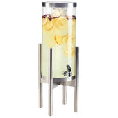 Cal Mil Round Stainless Beverage Dispenser with Infusion Chamber, 12 x 12 x 26 inch.