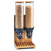 Cal Mil Madera Triple Cylinder Cereal Dispenser, 19.25 x 9.75 x 26.5 inch.