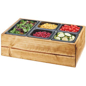 Cal Mil Madera Salad Station with Pan, 22 x 14 x 7 inch.
