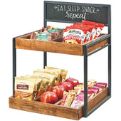 Cal Mil Black 2 Step Chalkboard Merchandiser, 15 x 14 x 19 inch.