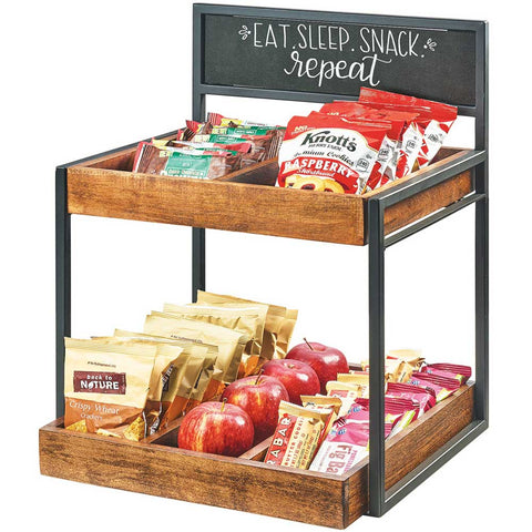 Cal Mil Black 2 Step Chalkboard Merchandiser, 15 x 14 x 19 inch.