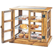 Cal Mil Madera 13 x 18 inch 3 Tray Paneled Bakery Case, 17 x 25 x 23 inch.