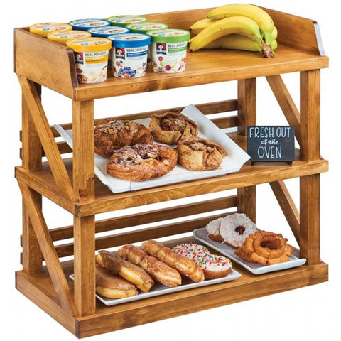 Cal Mil Reclaimed Wood Madera 3 Tier Shelf Riser, 24 x 12.25 x 24 inch.