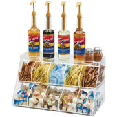 Cal Mil Clear 10 Bin Condiment Holder, 21 x 12 x 12 inch.