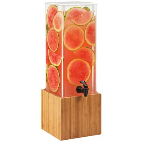 Cal Mil Bamboo Base Dispenser with Decorative Infusion Wall, 8.125 x 9.75 x 25.75 inch.