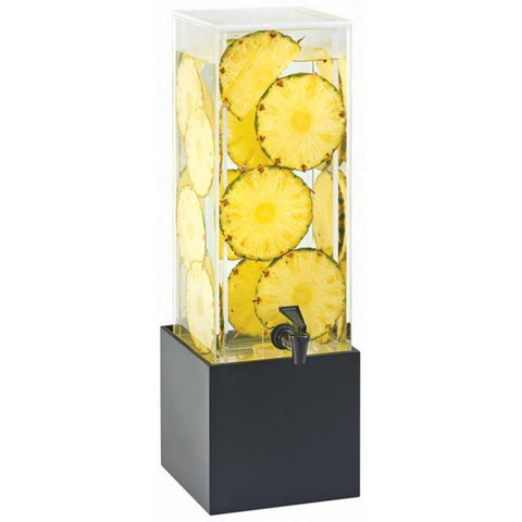 Cal Mil Midnight Bamboo Base Dispenser with Decorative Infusion Wall, 8.125 x 9.75 x 25.75 inch.