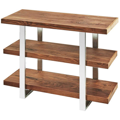 Cal Mil Chrome 3 Tier Mid Century Frame Riser, 32 x 13.5 x 25.5 inch.