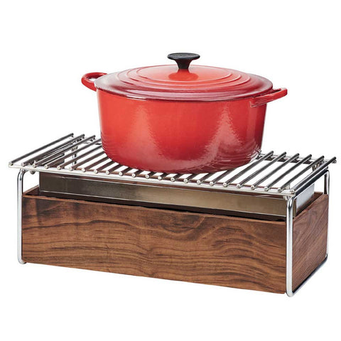 Cal Mil Mid Century Chafer Alternative with Chrome Grill, 22 x 12 x 7.5 inch.