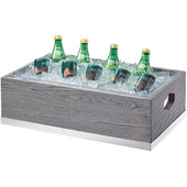 Cal Mil Oak Ashwood Gray Ice Housing, 21.25 x 13.25 x 7 inch.