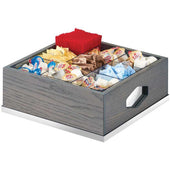 Cal Mil Oak Ashwood Gray Nine Section Condiment Organizer, 12 x 12 x 6 inch.