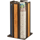 Cal Mil Sierra Bronze Revolving Cup and Lid Organizer, 9.25 x 9.25 x 18 inch.