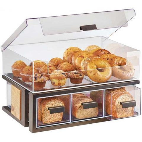 Cal Mil Sierra Bronze Bread Display Bin with Drawer, 22.5 x 14.75 x 13.75 inch.