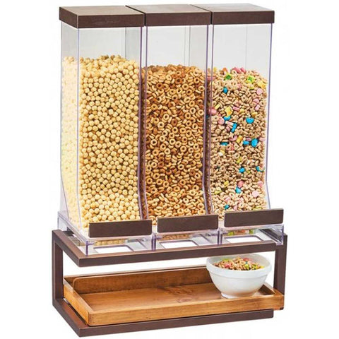 Cal Mil Sierra Bronze 3 Section Cereal Dispenser, 18 x 10 x 24 inch.