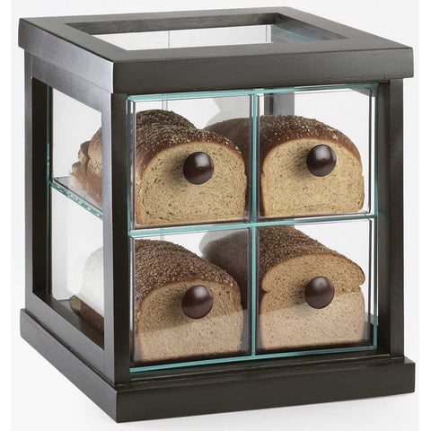 Cal Mil Midnight Bamboo Bread Case, 15 x 14.35 x 14.875 inch.