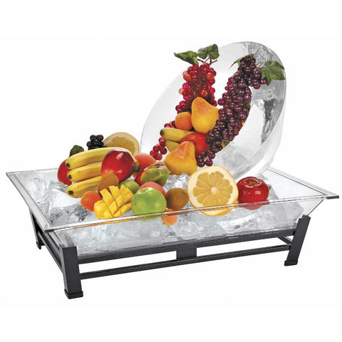 Cal Mil Black Small Metal Ice Carving Pedestal, 28.5 x 20.5 x 9.875 inch.