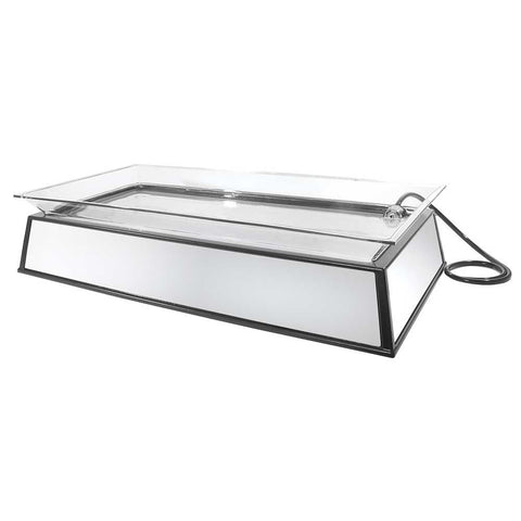 Cal Mil Platinum Large 110 Volt Mirror Ice Carving Pedestal with LED Feature, 24 x 48 x 14 inch.