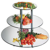 Cal Mil Round 3 Tier Mirror Riser, 24 inch Dia x 18.75 inch.