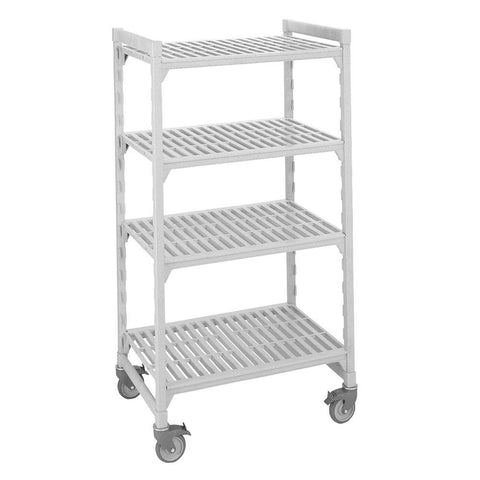 Cambro Speckled Gray 4 Vented Shelves High Density Mobile Unit, 21 x 36 x 75 inch.