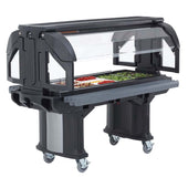 Cambro Navy Blue Versa Food Bar with Standard Height and Standard Casters, 5 Feet.