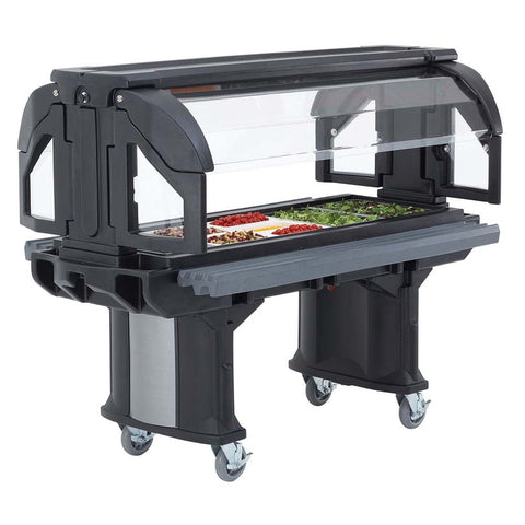 Cambro Kentucky Green Versa Food Bar with Standard Height and Standard Casters, 6 Feet.