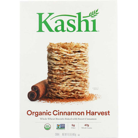 Kashi Organic Promise Cinnamon Harvest Whole Wheat Biscuit Cereal, 16.3 Ounce -- 12 per case.