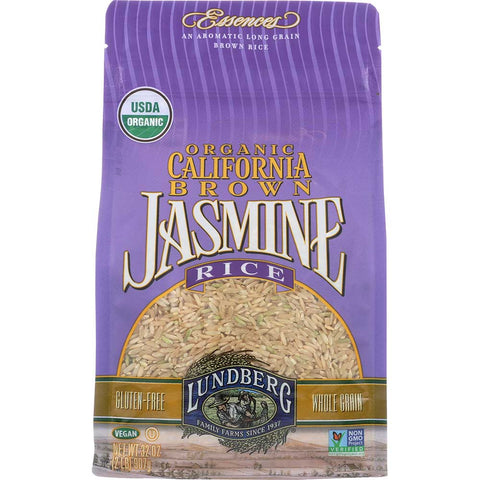 Lundberg Farms Organic California Brown Jasmine Rice, 2 Pound -- 6 per case.