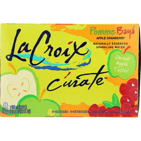 Lacroix Curate Apple Berry Sparkling Water, 12 Fluid Ounce - 8 per pack -- 3 packs per case.
