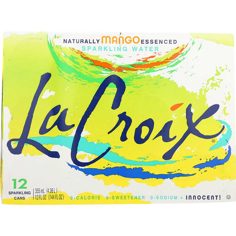 Lacroix Mango Sparkling Water, 12 Fluid Ounce - 12 per pack -- 2 packs per case.
