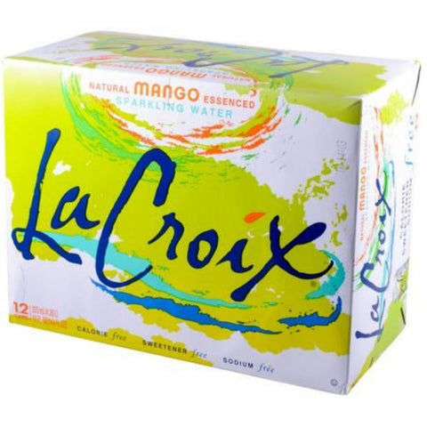 Lacroix Mango Sparkling Water, 12 Fluid Ounce - 12 per pack -- 2 packs per case.