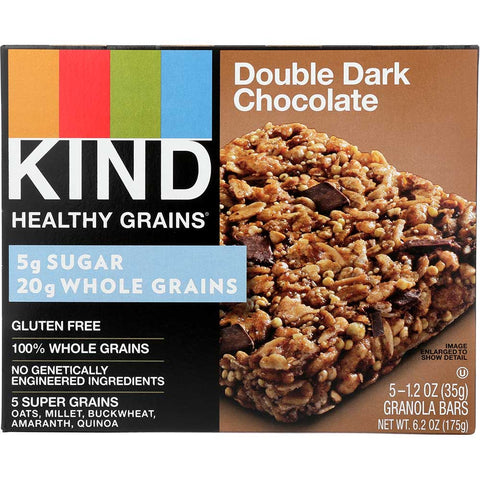 Kind Double Dark Chocolate 1.2 Ounce Granola Bar, 5 count per pack -- 8 per case.