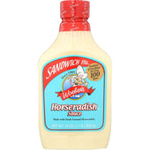 Woebers Horseradish Sauce - 16 ounce -- 6 per case.