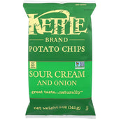 Kettle Foods Sour Cream Onion and Chive Potato Chips, 5 Ounce -- 15 per case.
