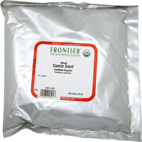 Frontier Herb Organic Whole Cumin Seed, 16 Ounce -- 3 per case