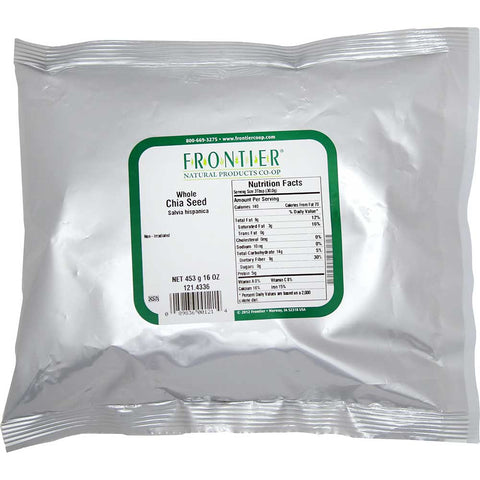 Frontier Herb Whole Chia Seed, 1 Pound -- 3 per case.