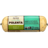 Food Merchants Organic Basil Garlic Polenta, 18 Ounce -- 12 per case.