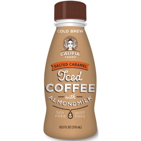 Califia Farms Salted Caramel Iced Coffee with Almond Milk, 10.5 Fluid Ounce -- 8 per case