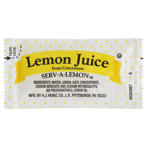 Portion Pac Lemon Juice Packets, 4 Gram -- 200 per case
