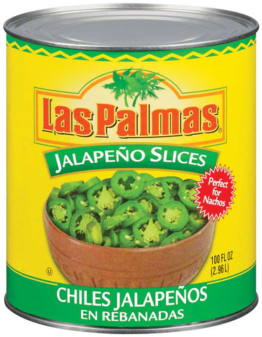 Las Palmas Sliced Jalapeno Peppers - no.10 Can, 6 cans per case