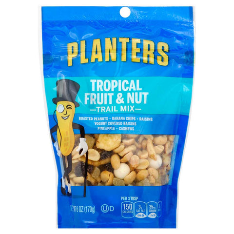 Planters Trail Mix Tropical Fruit and Nut, 6 Ounce --12 per case