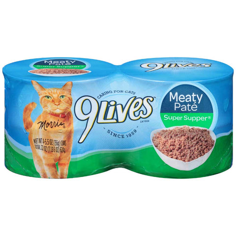 9 Lives Super Supper Ground Entree Cat Food, 5.5 Ounce -- 6 per case.