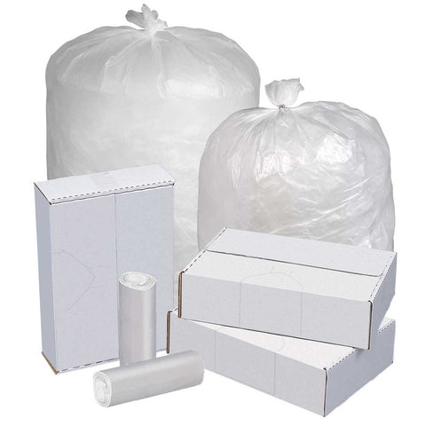 Pitt Plastics High Density Clear 16 Micron Can Liner -- 200 per case.